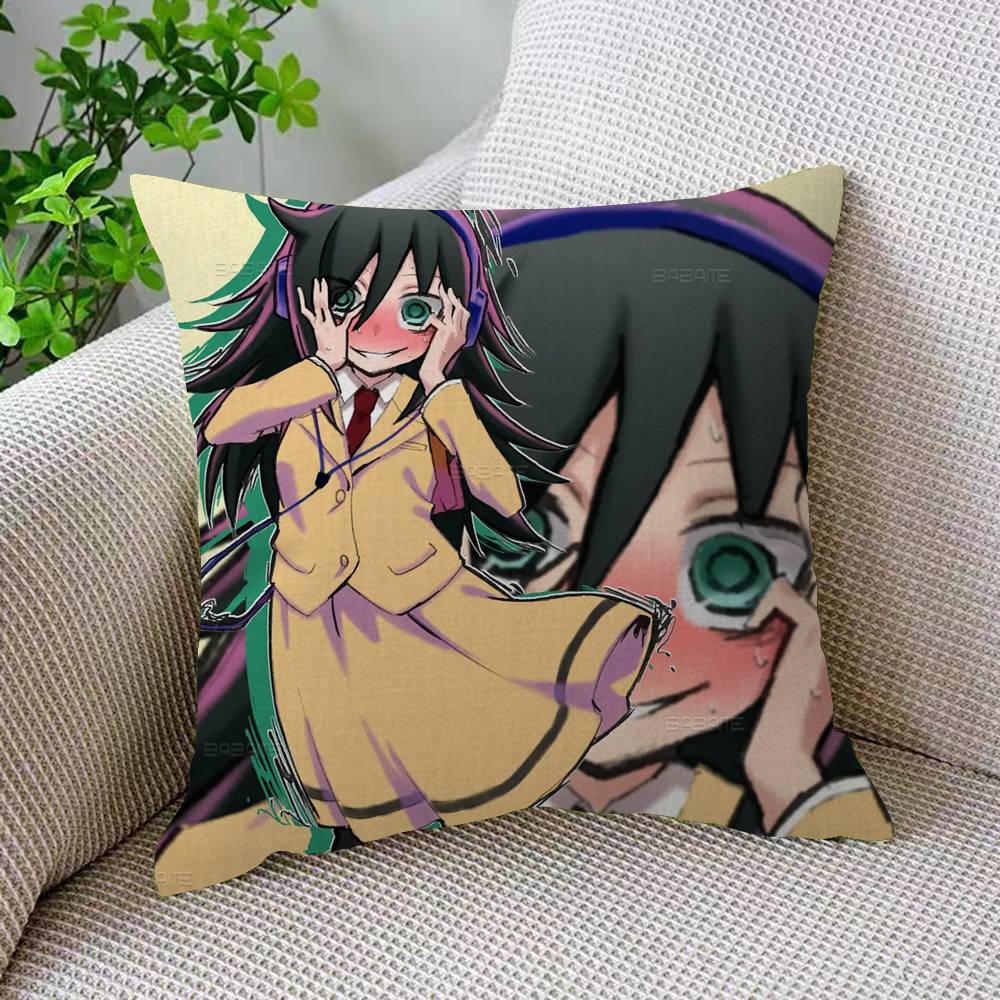 Kawaii Anime K-Kuroki T-Tomoko Cartoon Personalized Pillow Dust Cover Bedroom Kids Party Decoration Pillowcase Birthday Gift