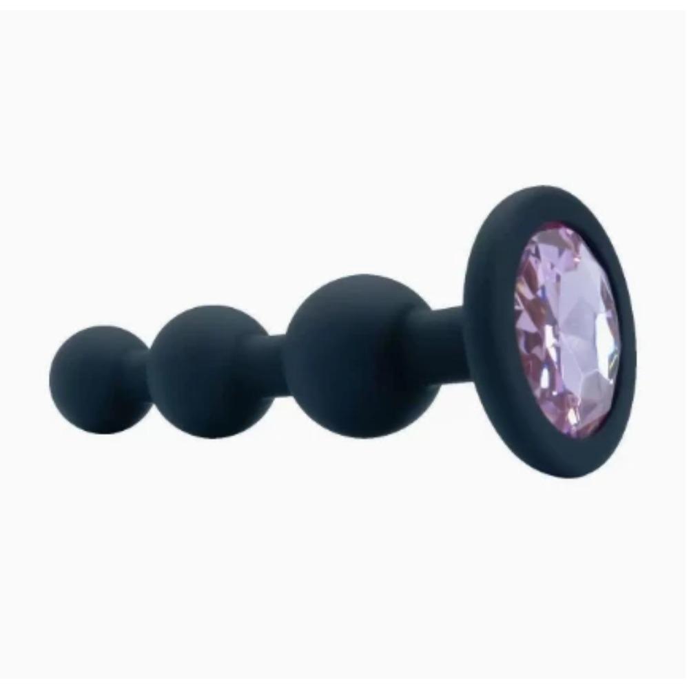 Butt Plug Men Silicone Anal Plug Women Adult Supplies Sex Toy for Couples Female Masturbator with Detachable Acrylic Diamond