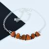 Natural Raw Carnelian Gemstone Necklace in 925 Sterling Silver Handmade Gemstone Jewelry Perfect Gift for Her Bohemian Statement Necklace