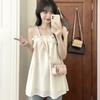 French Beauty Back Sling Vest Women's Outer Wear Summer 1111 New Inner Loose Tube Top Design Sleeveless Top