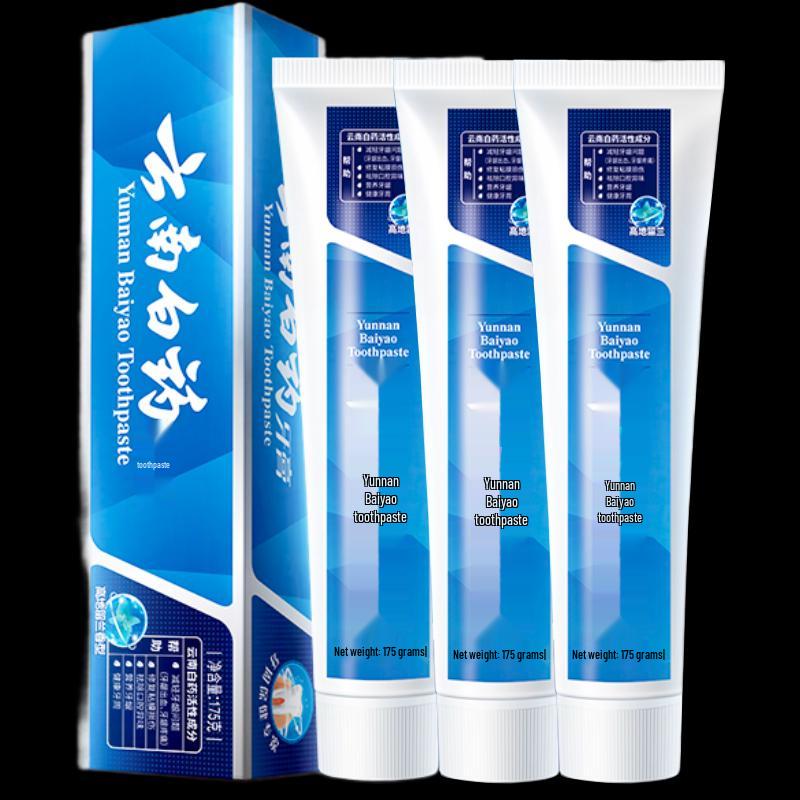 Yunnan Baiyao Spearmint Gum Care Toothpaste (3 x 175g)