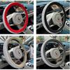 Full Sparkly Rhinestone Car Steering Wheel Cover Universal Leather Steering Wheel Cover Auto Car Styling Interior Decor Accessories (Gray