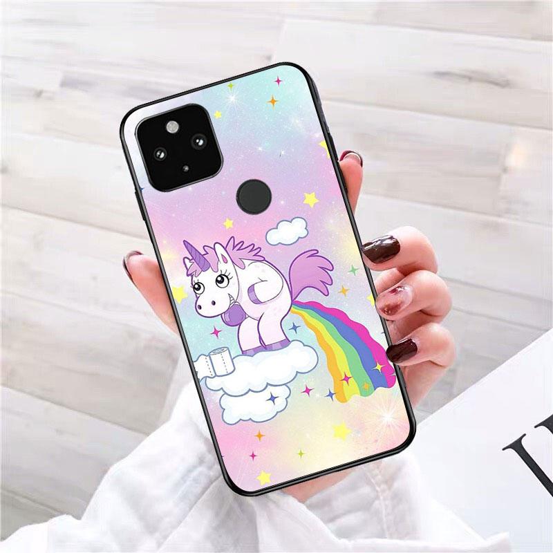 Cute Rainbow Unicorn Phone Case for Google Pixel 7 Pro 7 6A 6 Pro 5A 4A 3A Pixel 4 XL Pixel 5 6 4 3 XL 3A XL 2 XL