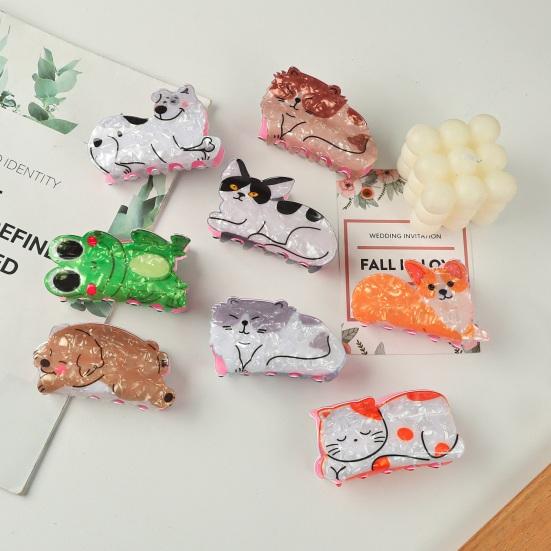 Hair Claw Cartoon Animal Shape Back Head Shower Clip Anti-slip Teeth Medium Size Shark Hair Claw Versatile Hair Accessory