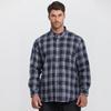 Men's Plus Size Brushed Plaid Long Sleeve Shirt