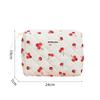Fashion Large Capacity Quilted Bow Flower Pattern Cosmetic Bag For Women