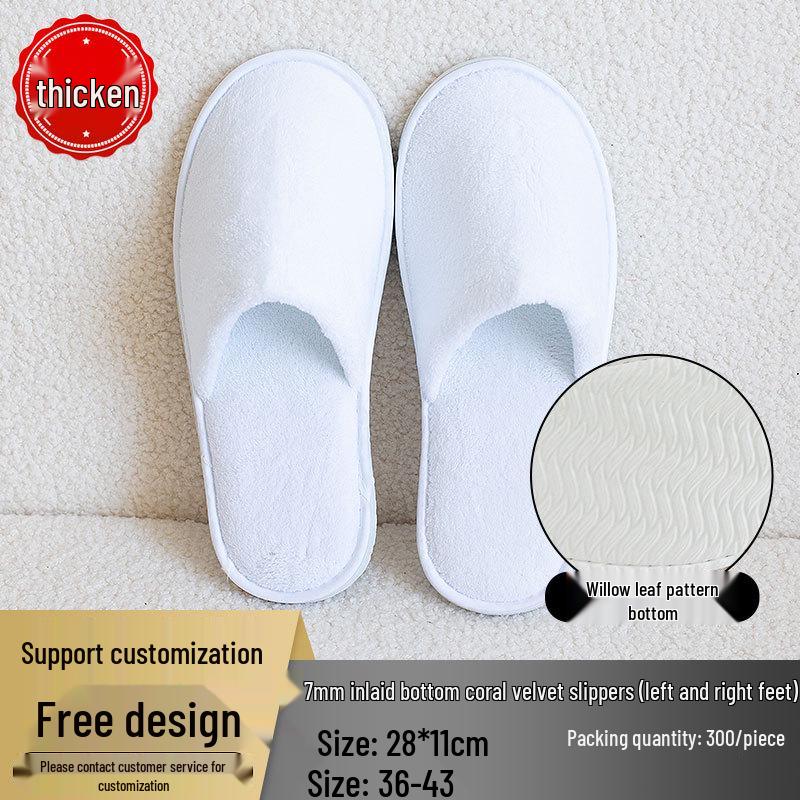 Washable Anti-Slip Hemp Cotton Linen Guest Slippers for Hotel & B&B