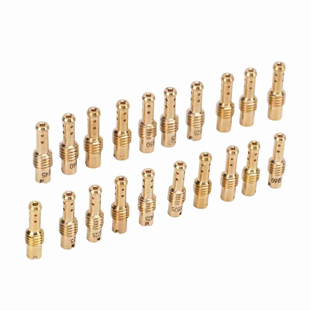 20PCS Carburetor Slow Pilot Jet Kit 12.5‑60 Metal Replacement for MIKUNI VM TM TMX Carbs
