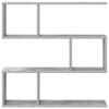 Wall Shelf Concrete Grey 80 x 12 x 79.5 cm Engineered Wood