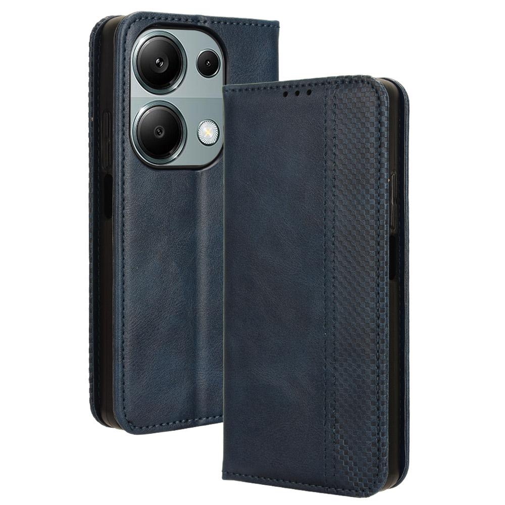 For Xiaomi Redmi Note 13 Pro 4G/Poco M6 Pro 4G/Note 14S 4G Wallet Case Leather Vintage Phone Cover