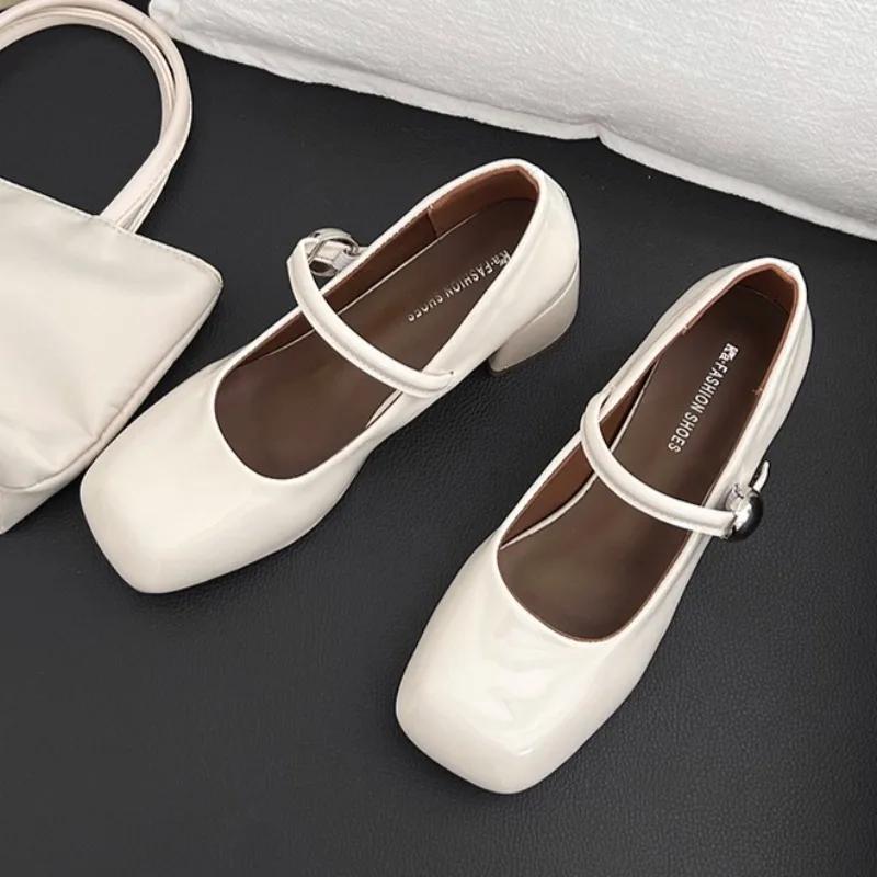 Women High Heels Shoes 2025 New Mary Jane Sandals Designer Loafers Shoes Summer Chunky Lolita Pumps Dress Party Zapatos Mujer