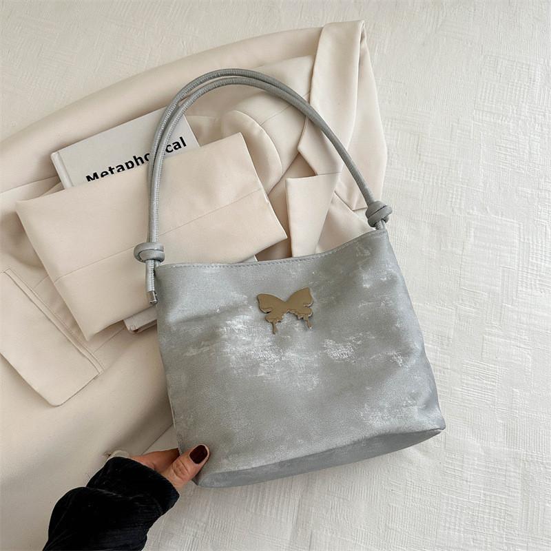 Elegant Large Capacity Tote Bag Trendy Street Style Pu Shoulder Bag With Stitching