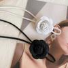 Luxurious Bohemian White Floral Waist Rope for Women; Charming Dress Belt with Unique Style