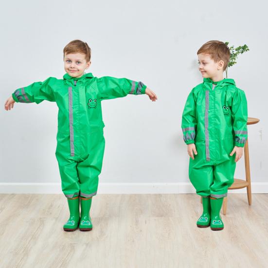 Yousheng, unisex, pentru copii, cu benzi reflectorizante pentru animale din desene 3D, cu glugă, haină de ploaie, poncho