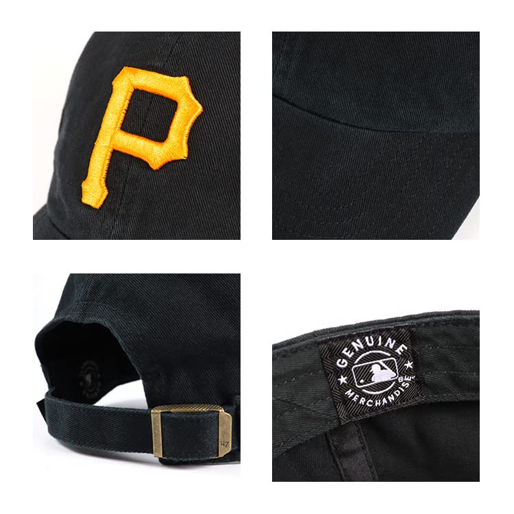 Brand 47 Cleanup Low Major League Baseball Pittsburgh Free Size '47 Cap, Cap, MLB, Hat, Pirates, Black,