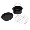 Fryer Accessories Stainless Steel Baking Cake Barrel Pizza Pan Grill Nonstick Coating Dishwasher