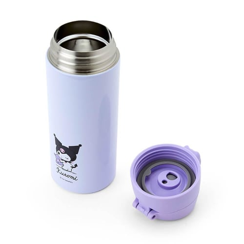 Sanrio One-Touch Stainless Steel Bottle, Kuromi, 370ml, 389366