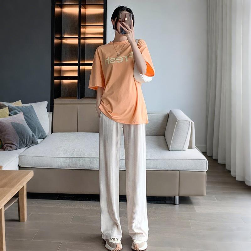 

Брюки для беременных Летние Тонкие Верхняя одежда Широкие брюки Новая подвеска Не стесняет живот Брюки Летняя одежда для беременных L