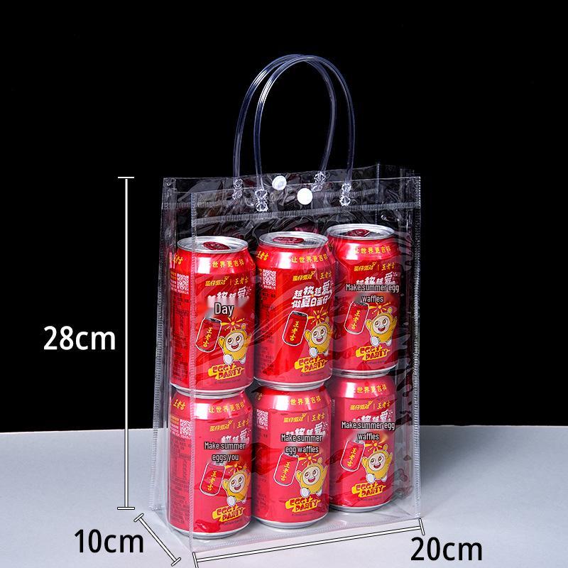 Custom Print PVC Transparent Tote Bag for Weddings and Gifts