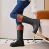 Women's High-cylinder Rain Boots: Stylish For Outdoor Wear, Thick-soled Water Shoes, Waterproof Galoshes, Camping Long Boots