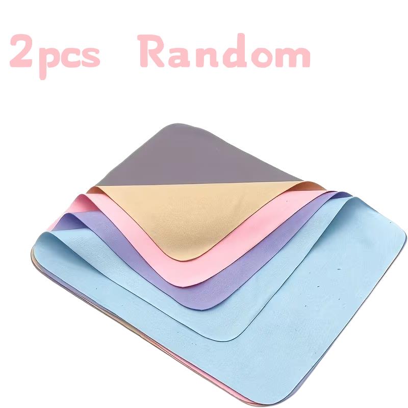 

2/12pcs Random Scratch-Free Anti-Static Microfiber Cloths for Glasses, Cameras, Screens - Reusable, Soft, Home Cleaning