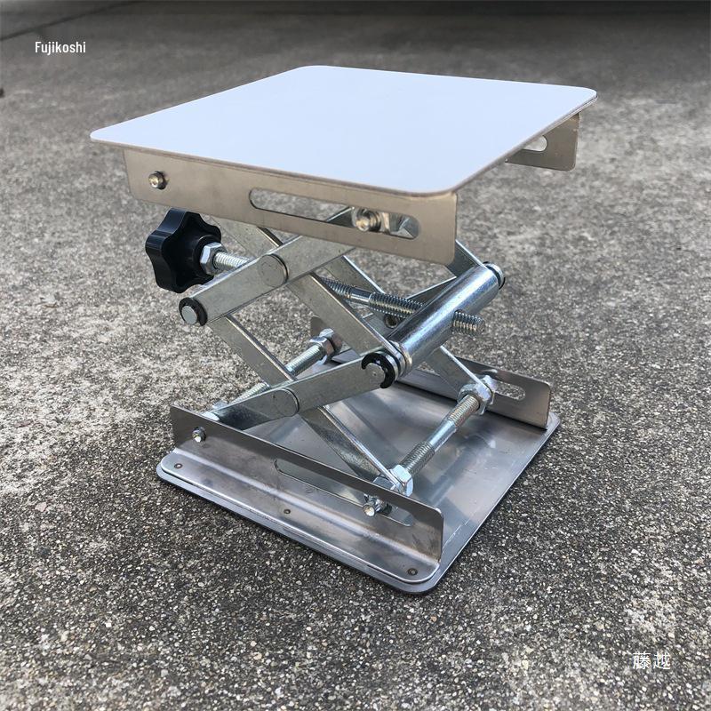 Compact Stainless Steel Manual Lifting Platform for Laboratory Use