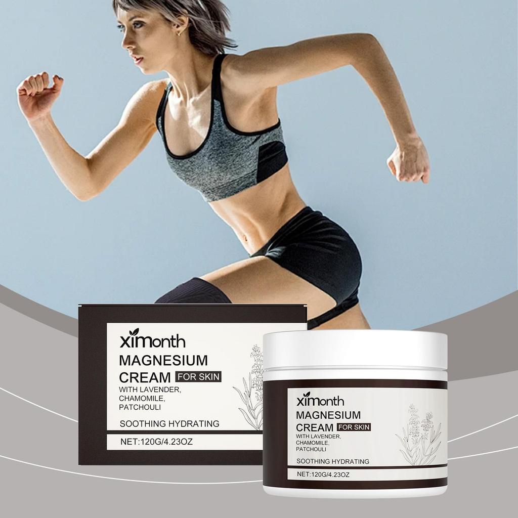 XIMONTH Body Care Magnesium Cream Gentle Nourishing Moisturizing After Sport Care Refreshing Skin Care Body Lotion