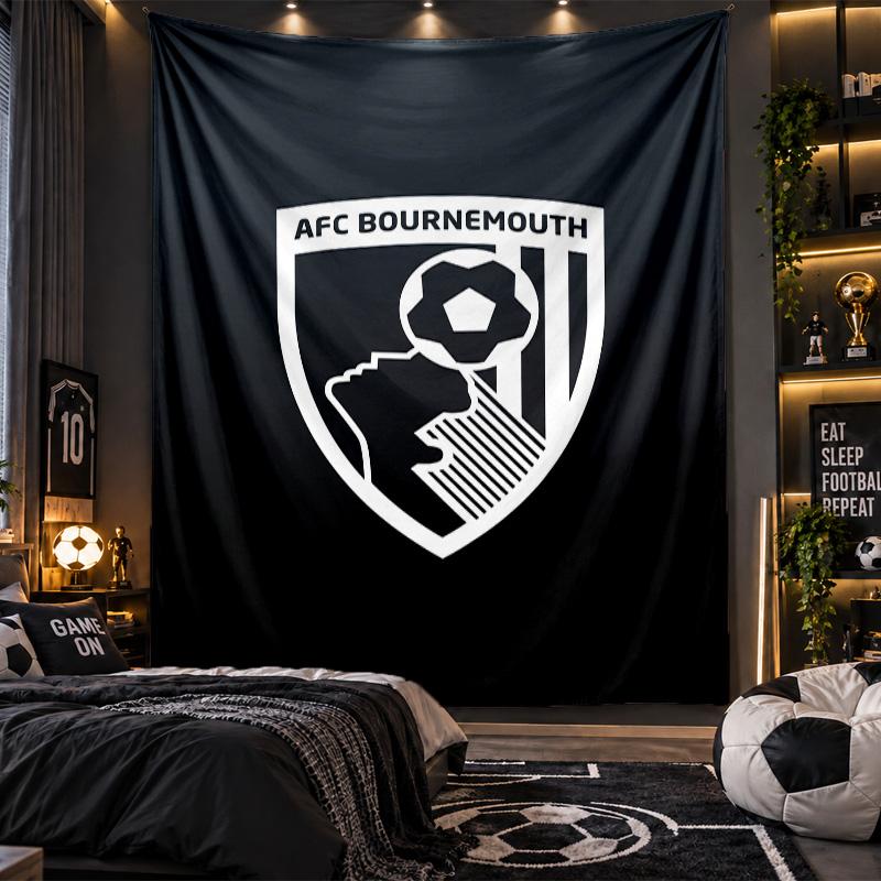Wall Hanging Tapestry Bournemouth Football Print Cloth for Living Room Bedroom Home Decor