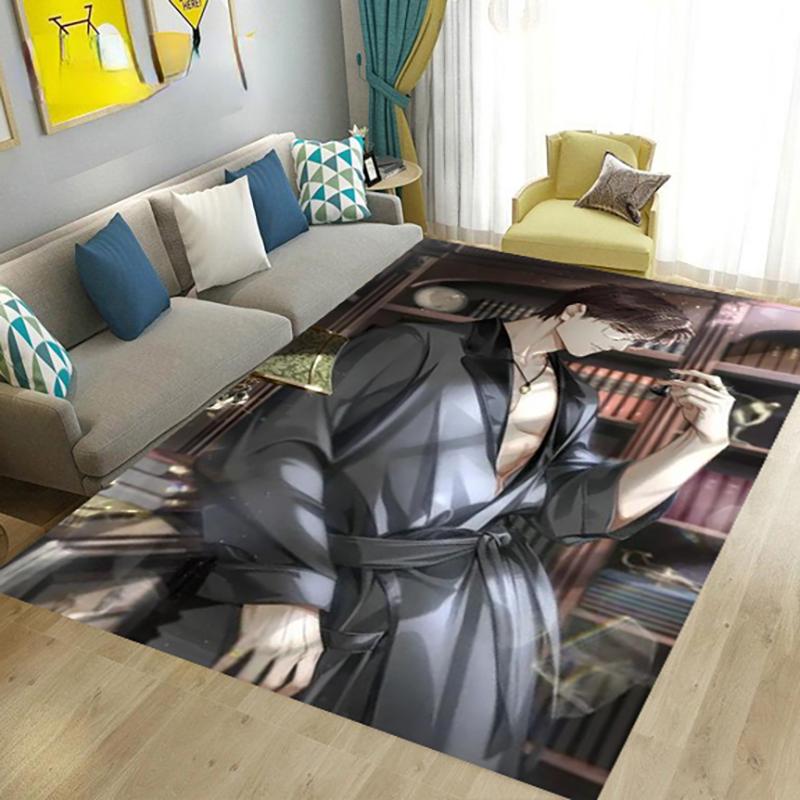 Cartoon Anime Carpets for Living Room Bedroom Bedside Soft Area Rug Anti-slip Large Size Balcony Floor Mats Indoor Decoration