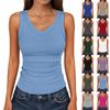 Women Tank Tops Sleeveless Tops for Women V Neck Ribbed Tank Top Women Tank Top Fitted Basic Women's Tank Tops for Daily Wear