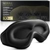MINNU Eye Mask Sleep 99.99 Light Blocking 3D Shape Comfortable Goods Silk-like Texture Breathable Lightweight Soft No Pressure Cover Ideal Travel Naps
