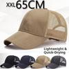 XL 65cm Velká velikost Pánská letní síťovaná baseballová čepice Rychleschnoucí Venkovní nastavitelná Snapback Ležérní Ochrana proti slunci Kšiltovka