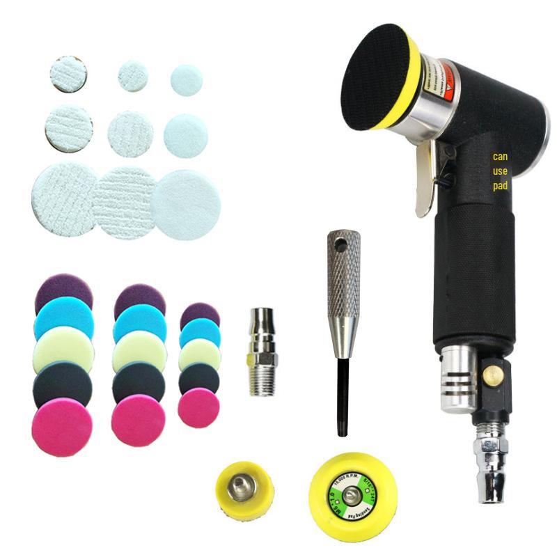 2 to 3-inch Mini Pneumatic Sandpaper Grinder & Polisher with Cleaning Brush Attachment