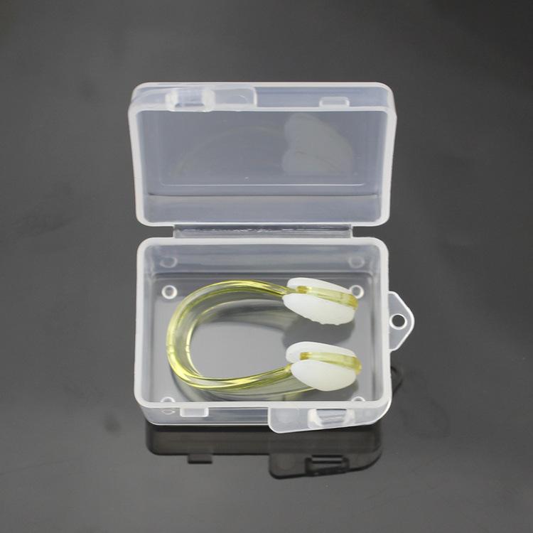 1Pc Swimming Nose Clip with Storage Case Silicone Waterproof Swim Training Protector