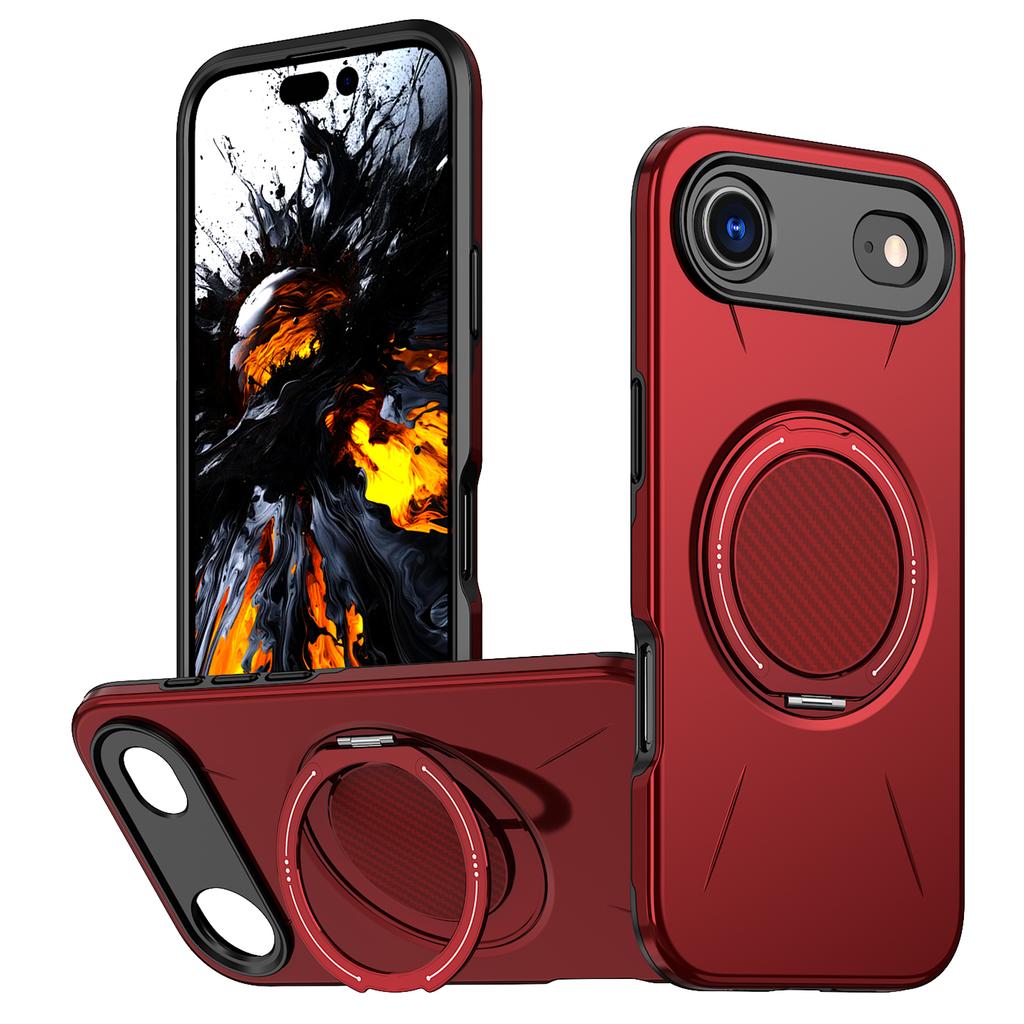 Armor Shockproof Magnetic 360° Rotating Bracket Phone Case For iPhone 17 Air 16 15 14 Plus 13 12 Pro Max For Magsafe Hard Cover