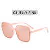 Mode Übergroße Sonnenbrille Damen Luxus Designer Vintage Quadratische Sonnenbrille Klassische Brille für Damen UV400 Großer Rahmen