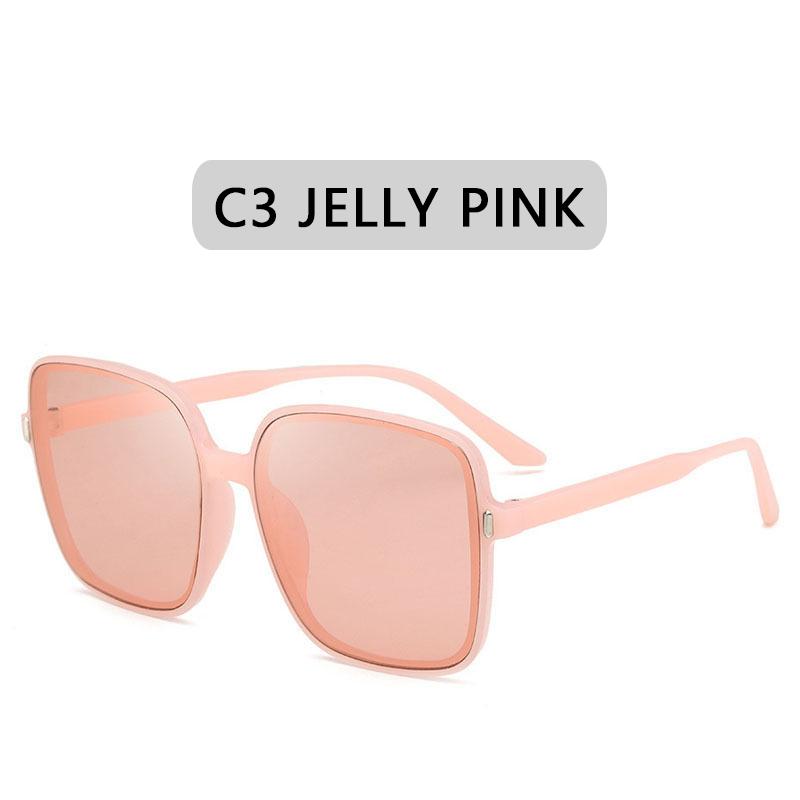 Mode Übergroße Sonnenbrille Damen Luxus Designer Vintage Quadratische Sonnenbrille Klassische Brille für Damen UV400 Großer Rahmen