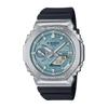 Herren-Quarzuhr mit Silikonarmband und blauem Zifferblatt GBM-2100A-1A2PR