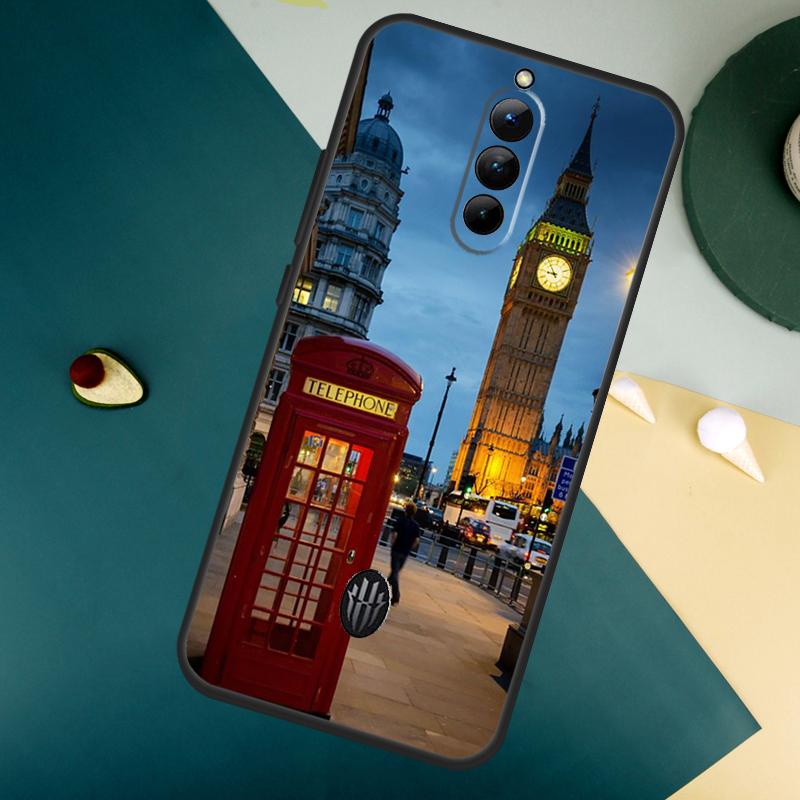 London Bus England Big Ben For ZTE Nubia Red Magic 10 Air 8 9 8S 9S 10S Pro Plus 7 6S 7S Pro Red Magic 11 Pro Plus Case