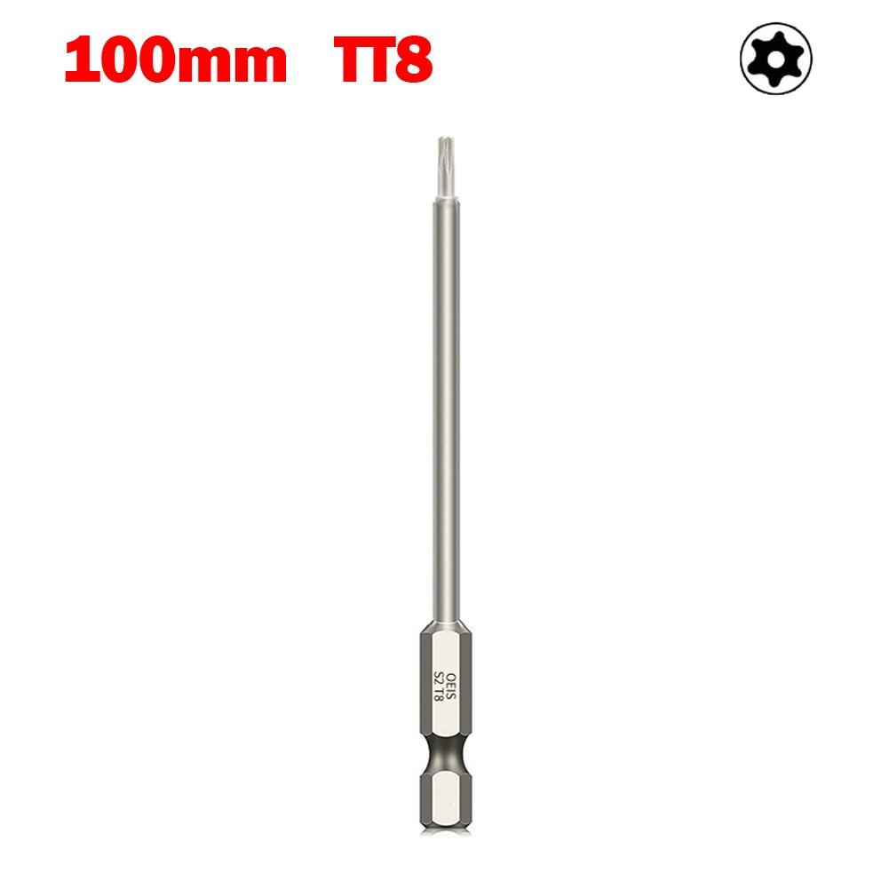Professionelles Torx Schraubendreher Bit Set 100mm Länge T40 mit magnetischem Sechskantschaft