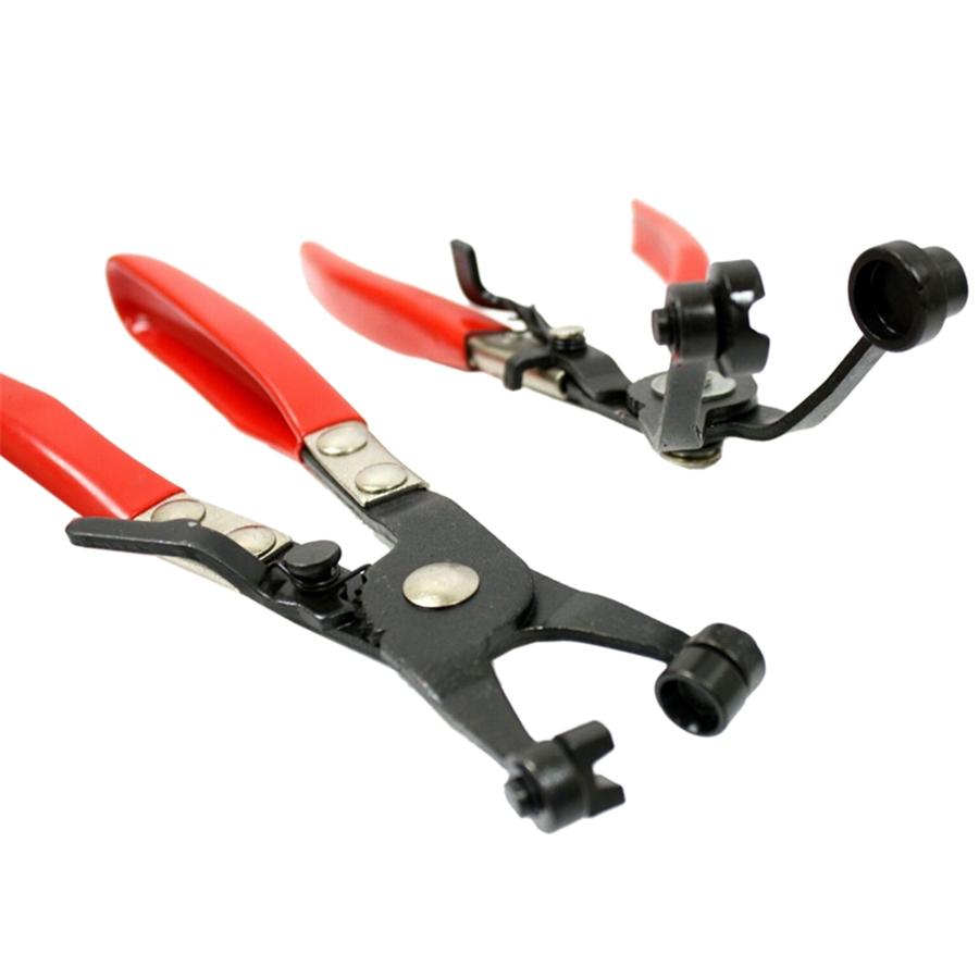 2x Hose Clamp Pliers Tool Swivel Jaw Locking Flat Band Coolant Clip Universal