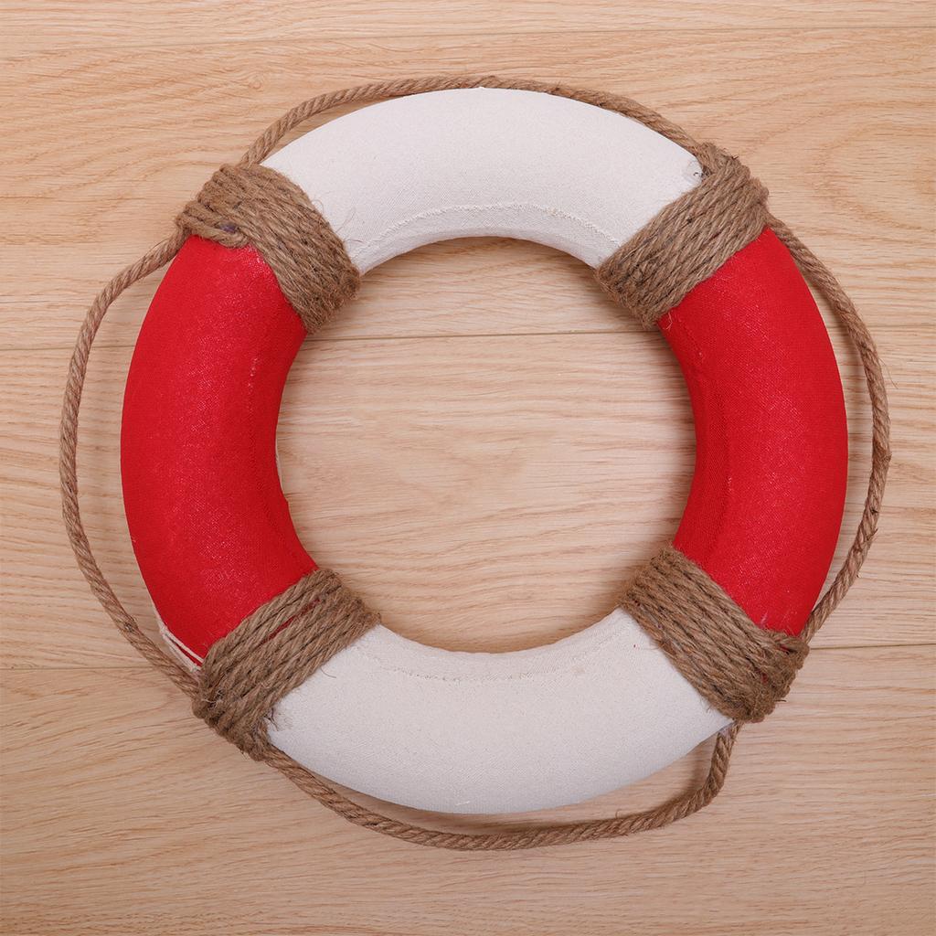 1pc 30Cm Lifebuoy Decoration Mediterranean Style Welcome Sign For Cafe Restaurant Bar Wall Hanging Decor Home Decor Door Sign