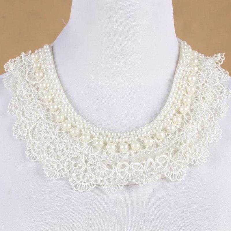 Diamond Women Shirt False Collars Crystal Removable Collar For Women Fake Collar Detachable Diamond Lacklace Nep Kraagie
