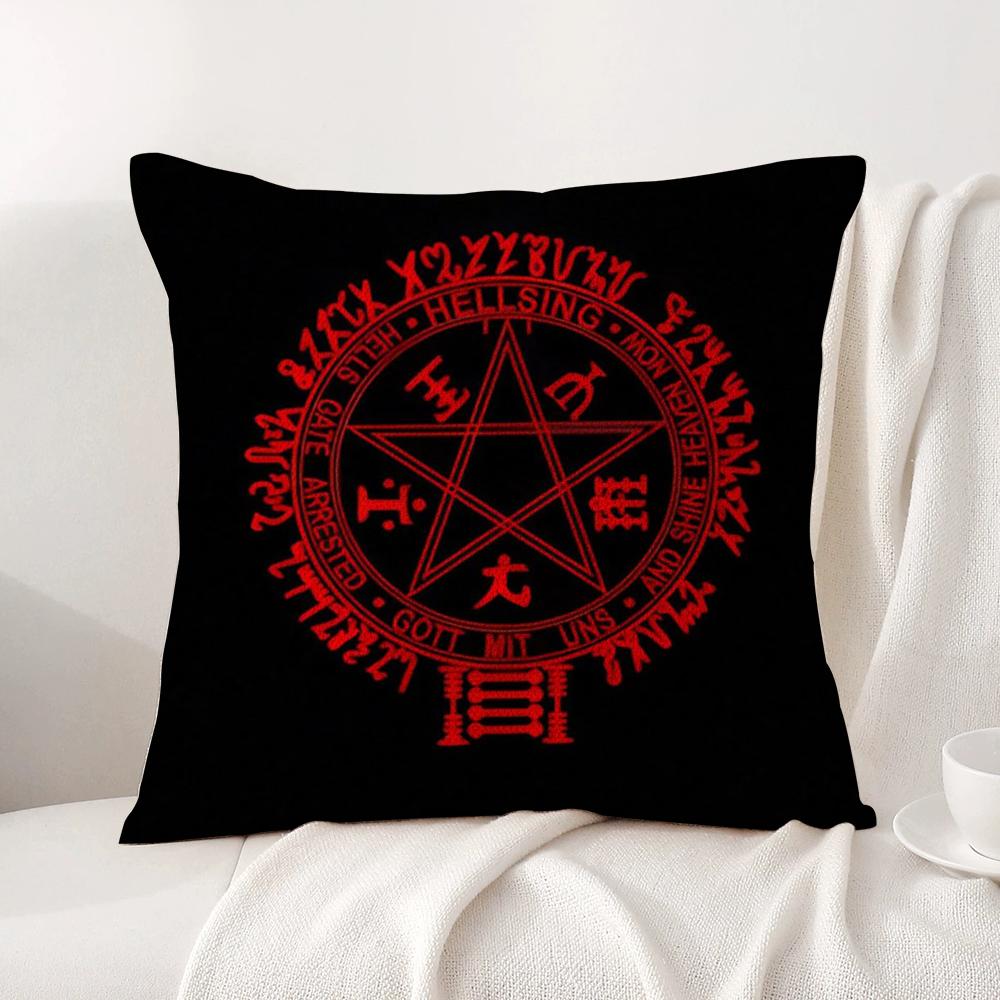 Anime C-Castlevania Cushion Cover Summer Coolness Linen Fabric Double-Sided Printing Pillow Case Sofa Home Decor Gift