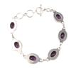 Amethyst Gemstone 925 Sterling Silver Jewelry Handmade Bracelet 8.5" For Women RB-3-10