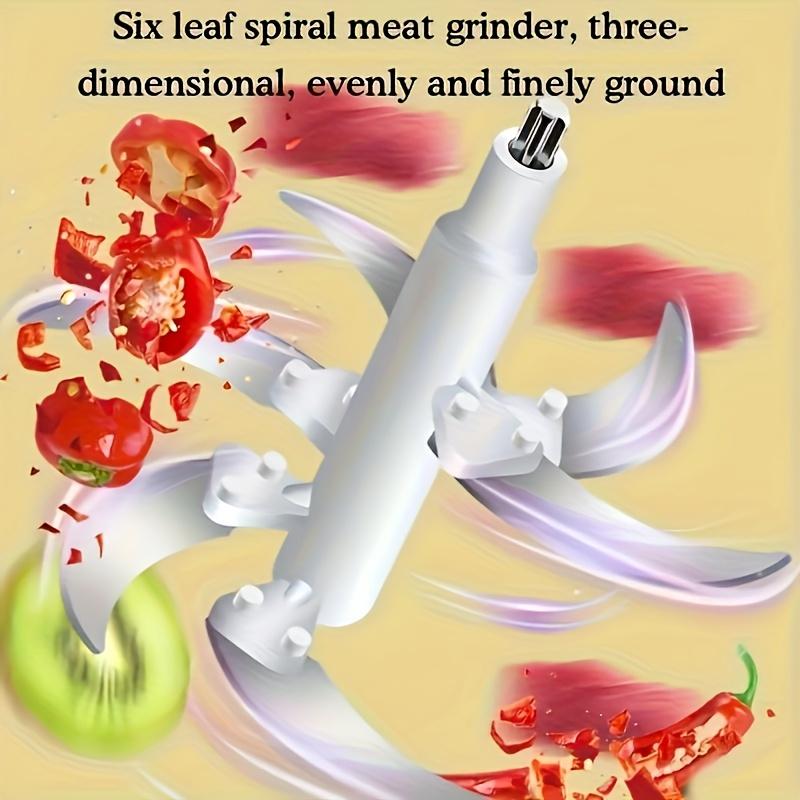 1PACK Electric Meat Grinder Stainless Steel Noodle Machine, Food Processor for Shredded Meat, Vegetables and Fruits, 500 Watts, American Plug