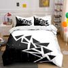 Abstract Black Geometric Triangles. Bedding Sets Duvet Cover Sets Duvet Covers Pillowcases(1*Duvet Cover 2*Pillowcases Without Duvet Insert)