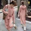 French Style Women's Wool Cable Knit Dress: Thick, Loose, Versatile for Autumn & Winter