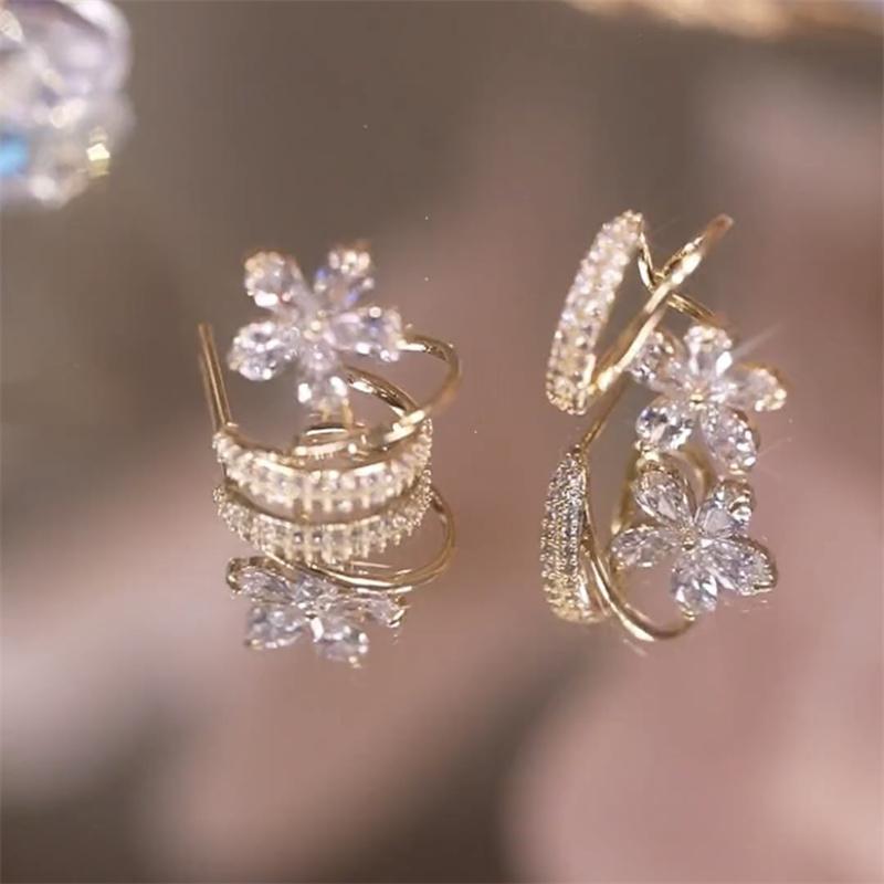New Arrival Stud Earrings Fashion Metal Women Classic Spring Summer Flower Pearl Cute Elegant Female Trendy Jewelry