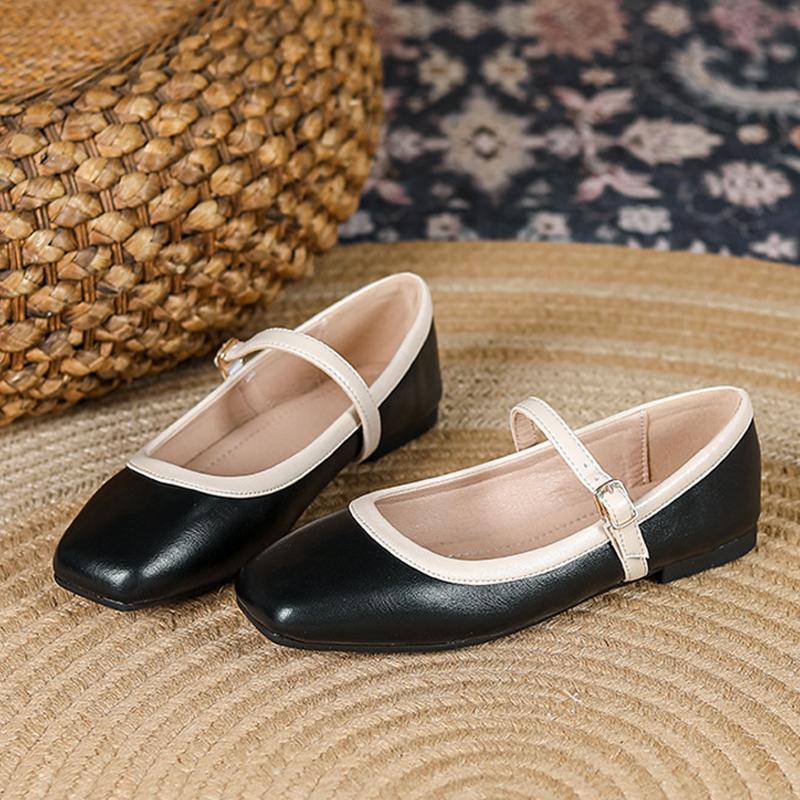 Spring Autumn Women Flats Soft Comfortable Single Shoes Brand Elegant Office Ladies Mary Jane Shoes Plus Size 43